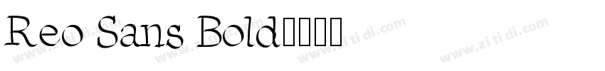 Reo Sans Bold字体转换